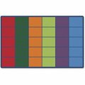 Carpets For Kids Seating Rug, Colorful Rows, 8ft 4inx13ft 4in, Seats 30, Multi CPT4034